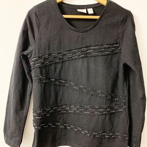 Chico"s black Zenergy long sleeve tee shirt. SZ 1.